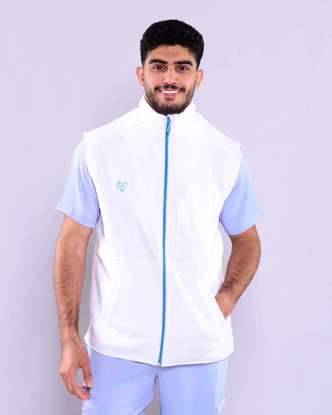 GILET POLAIRE- WHITE BLUE - Homme – Image 3